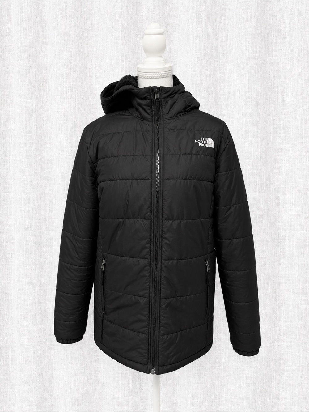 The North Face Black Quilted Hooded Puffer Jacket